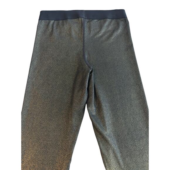 NIKE BLACK GOLD SHIMMER LEGGINGS SIZE MEDIUM - Picture 4 of 7